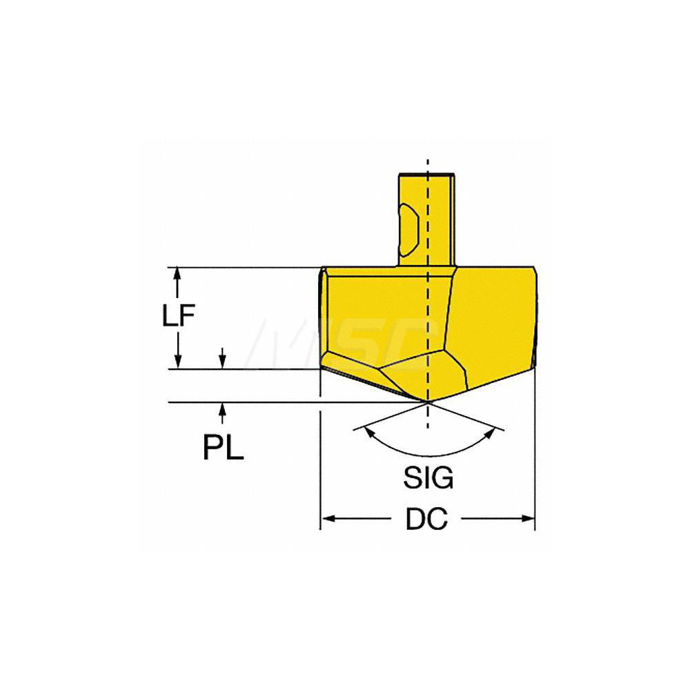 Sandvik Coromant Replaceable Drill Tip 870135013PM 4334, 0.5315