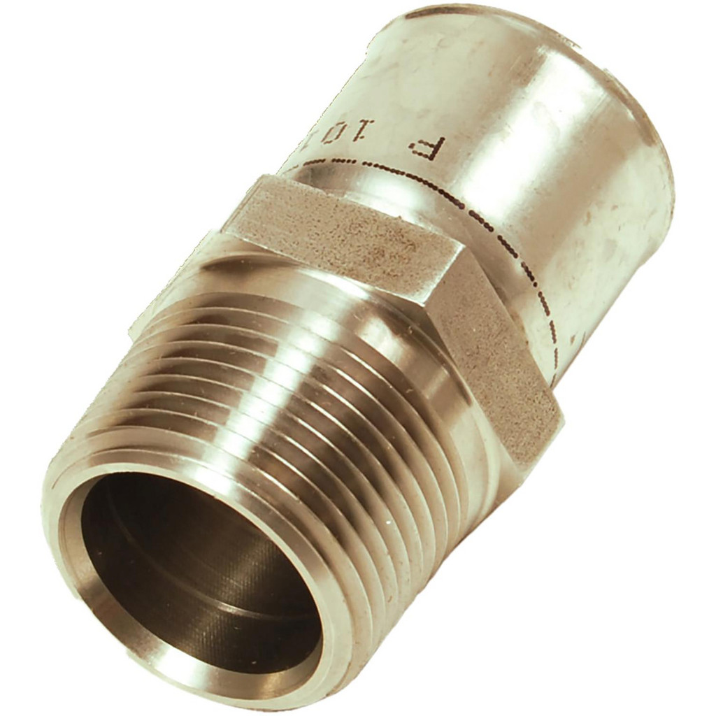 Parker Hydraulic Hose Male Pipe Rigid Fitting: 8 mm, 1/2-14, 10,000 psi - Steel, Male NPTF | Part #10191N-8-8