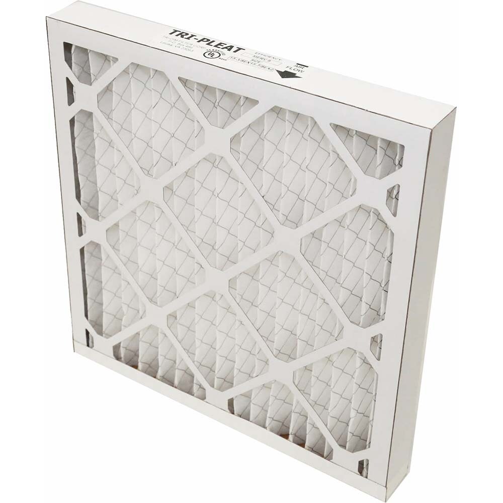 Pleated Air Filter: 15 x 15 x 2", MERV 8, 76% Efficiency, Pre-Filter