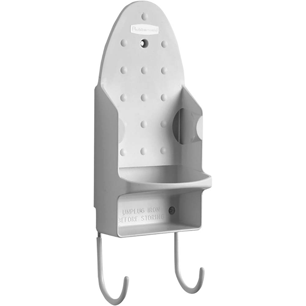 Rubbermaid 5.25" X 15.5" Ironing Board Organizer & Holder, White - For Convenient Storage in Hotel Guest Rooms | 6-Pack | Part #FG245506WHT