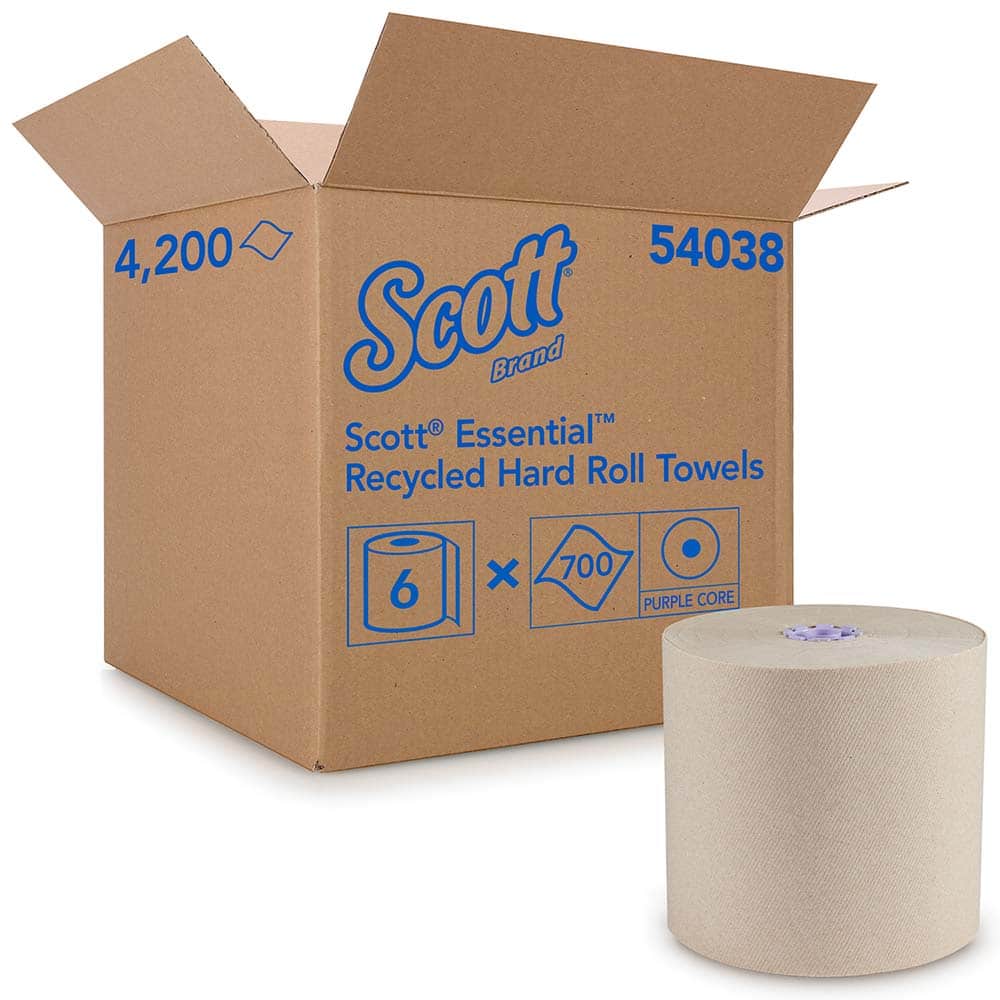 Paper Towels: 1 Ply, Recycled Fiber, Brown