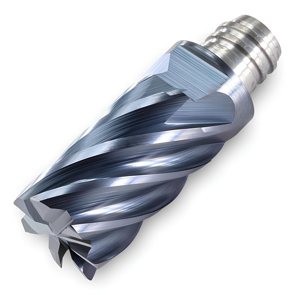Corner Radius & Corner Chamfer End Mill Heads; Number Of Flutes: 9 ; Coating/Finish: TiAlN ; End Mill Material: Solid Carbide ; Overall Length (Decimal Inch): 1.6140 ; Mill Diameter (Decimal Inch): 0.7500 ; Corner Radius (Decimal Inch): 0.0310