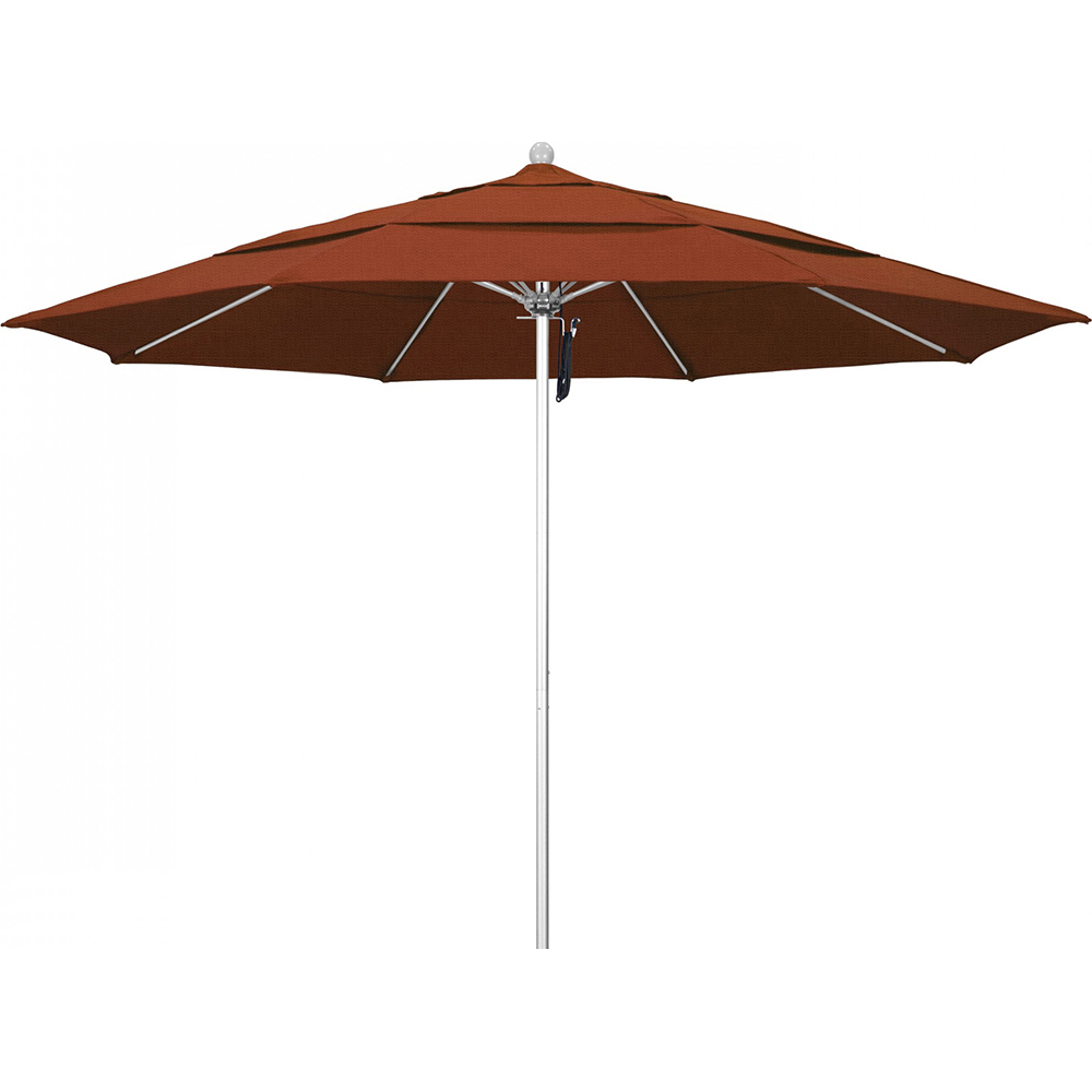 California Umbrella Patio Umbrellas; Fabric Color Terracotta; Frame