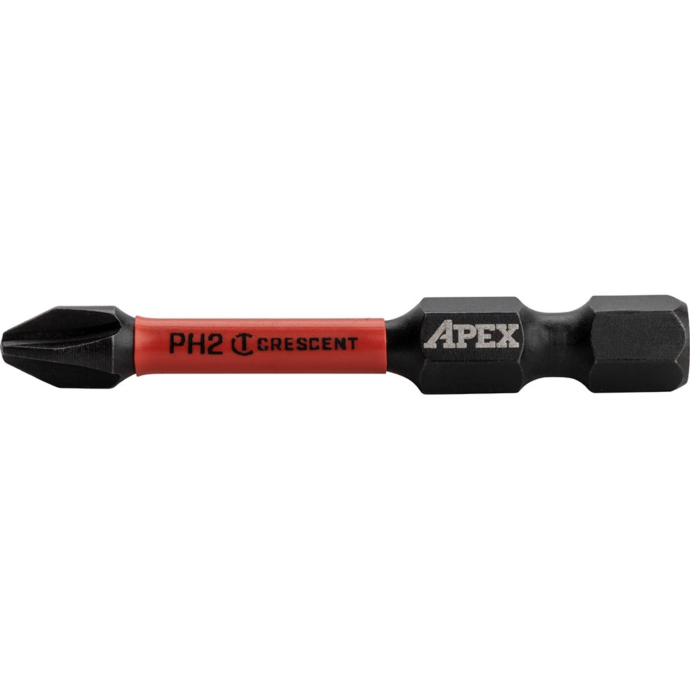 Phillips Screwdriver Insert Bit: #2 Point, 1/4" Drive, 2" OAL