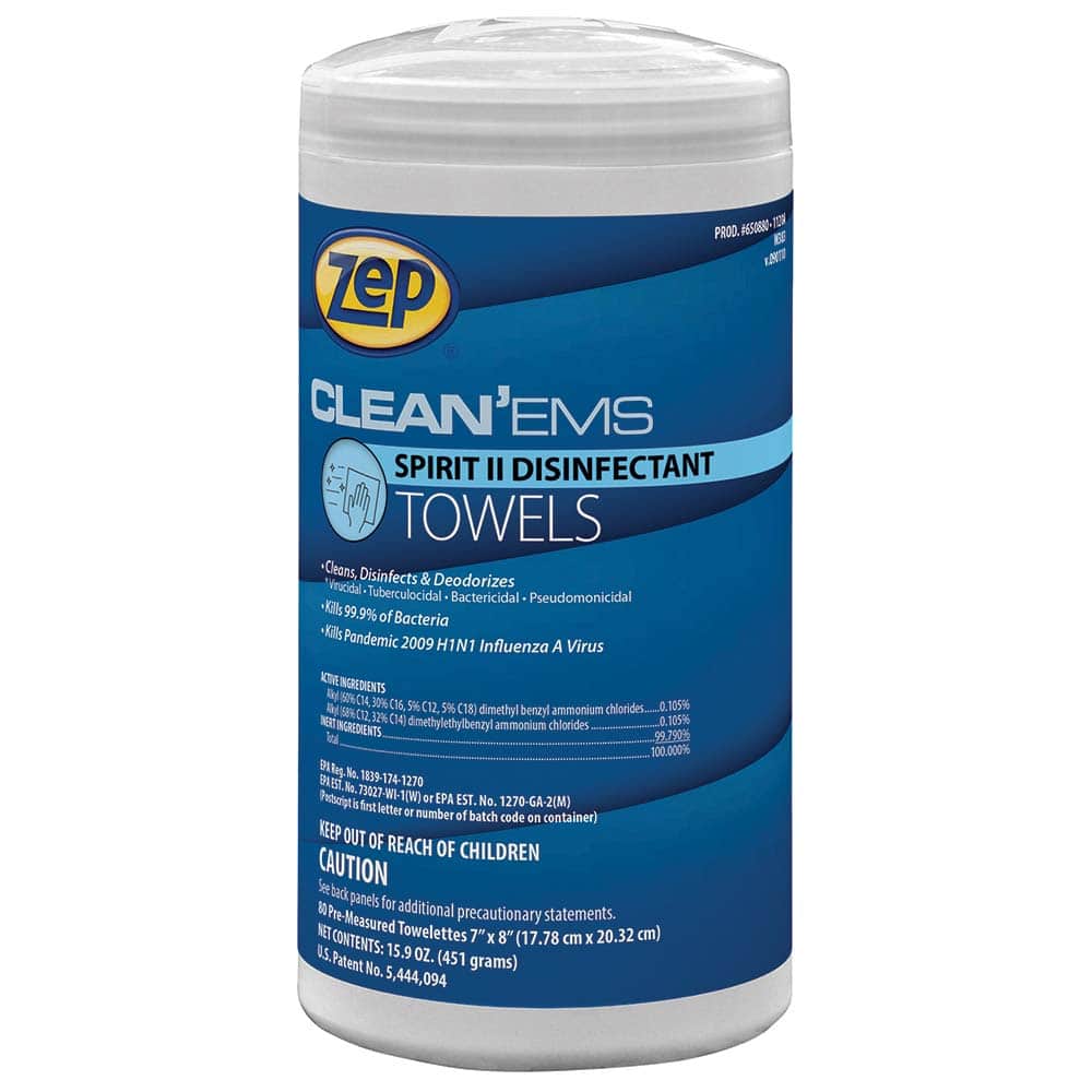 ZEP 650880 Disinfecting Wipes: Disposable & Pre-Moistened 