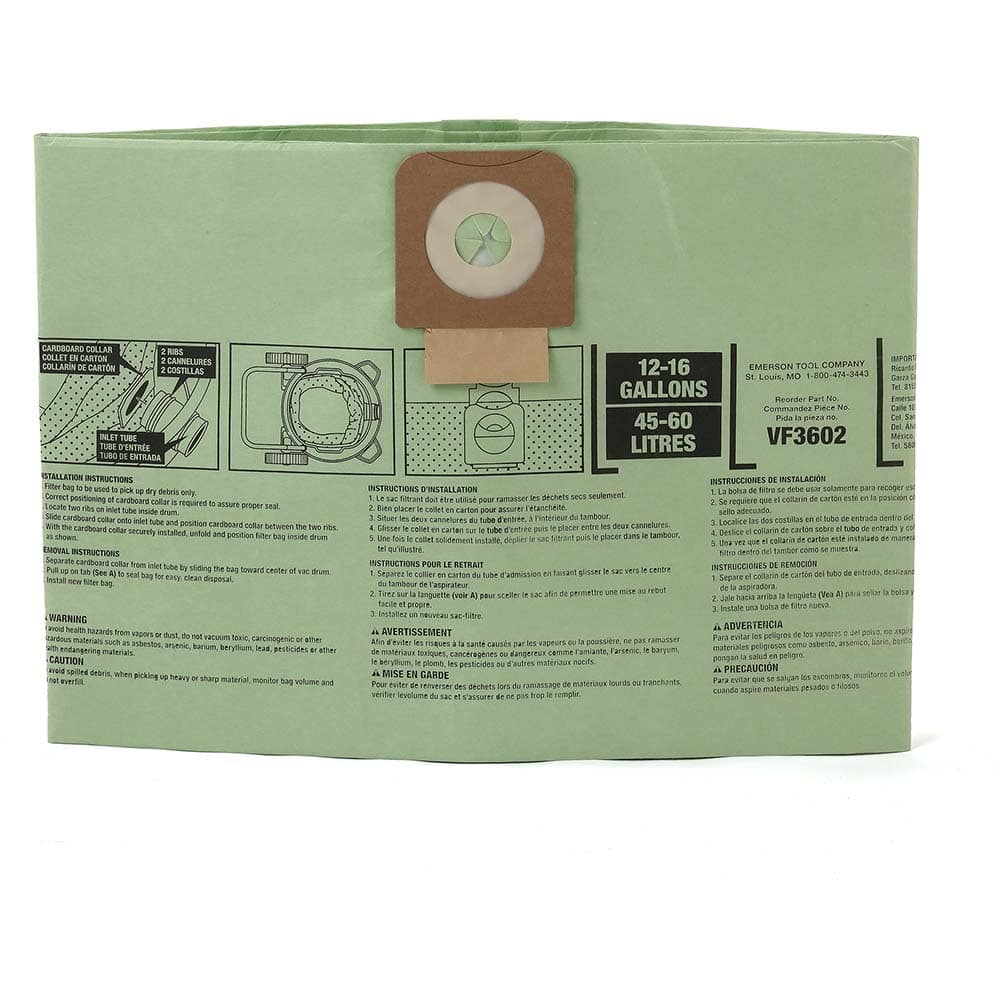 Ridgid 60758 Vacuum Cleaner Bag Filter: 