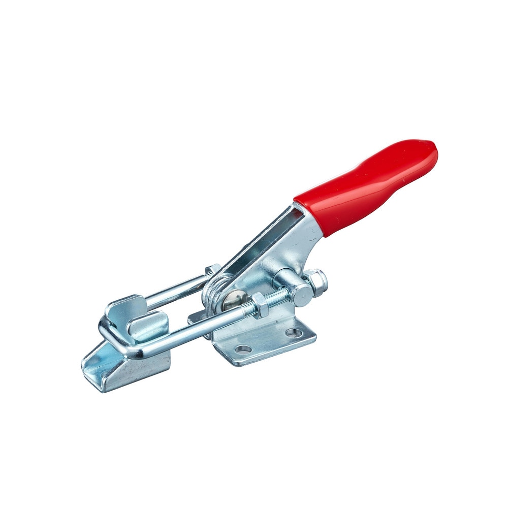 Pull-Action Latch Clamp: Horizontal, 360 lb, U-Hook, Flanged Base