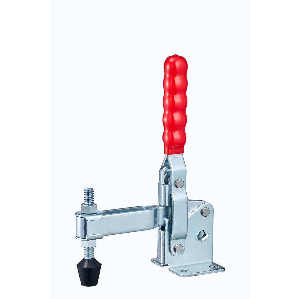Manual Hold-Down Toggle Clamp: Vertical, 750 lb Capacity, U-Bar, Flanged Base