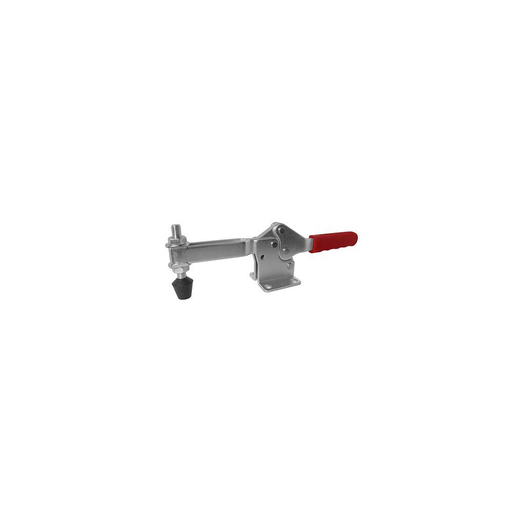 Manual Hold-Down Toggle Clamp: Horizontal, 750 lb Capacity, U-Bar, Flanged Base