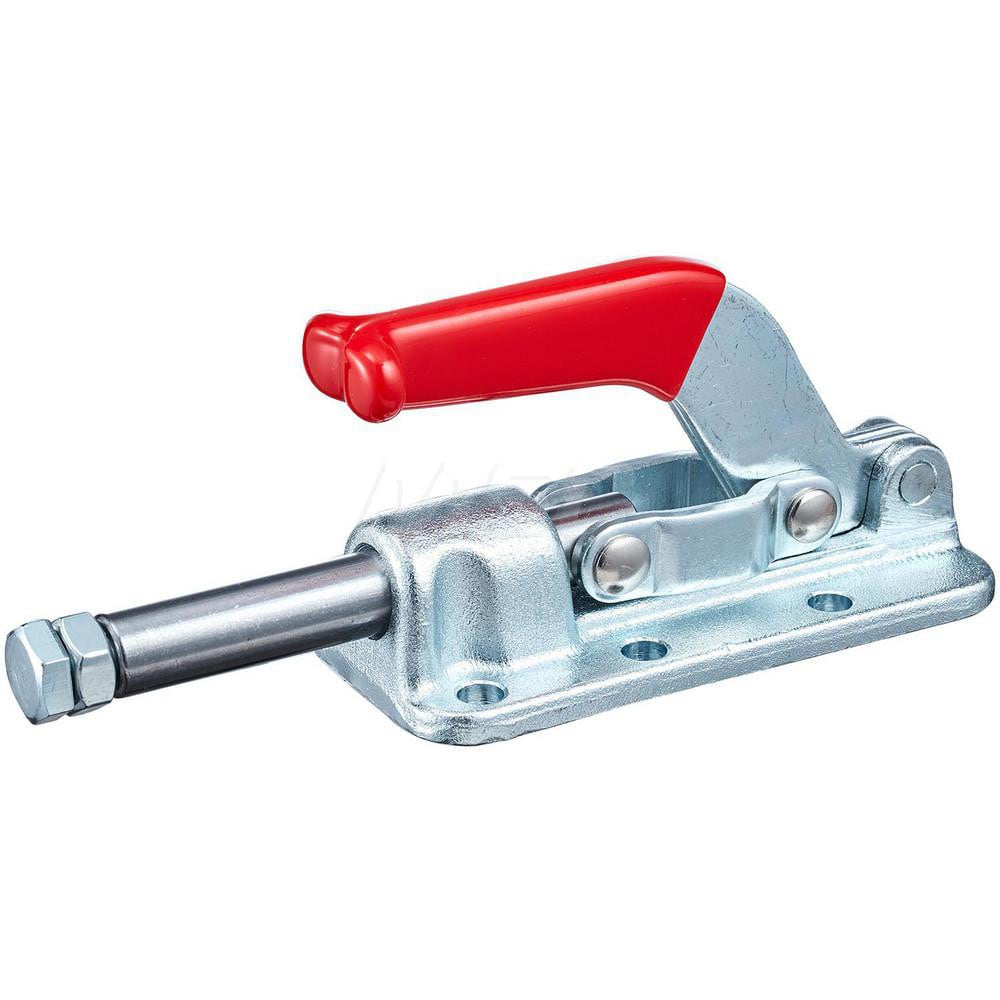 Hertel CH-36330 Standard Straight Line Action Clamp: 2,500 lb Load Capacity, 1.9685" Plunger Travel, Flanged Base, Steel Image