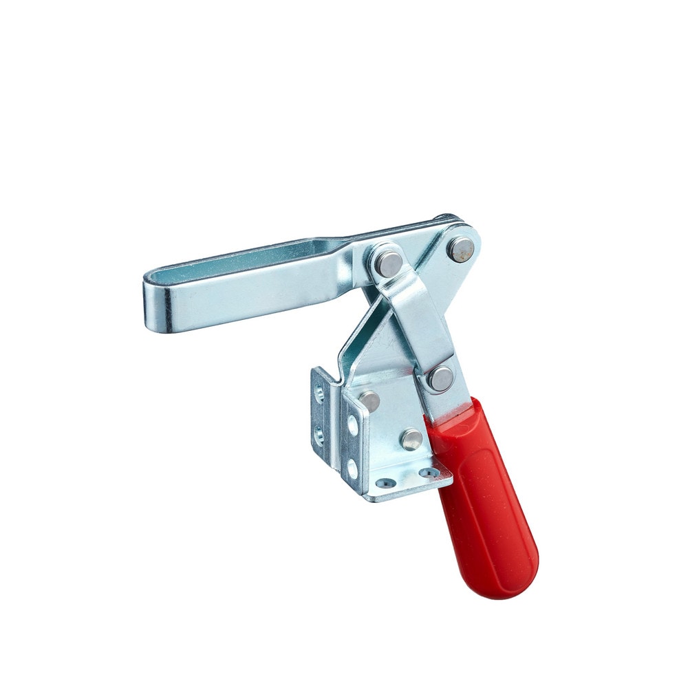 Manual Hold-Down Toggle Clamp: Horizontal, 375 lb Capacity, U-Bar, Flanged Base