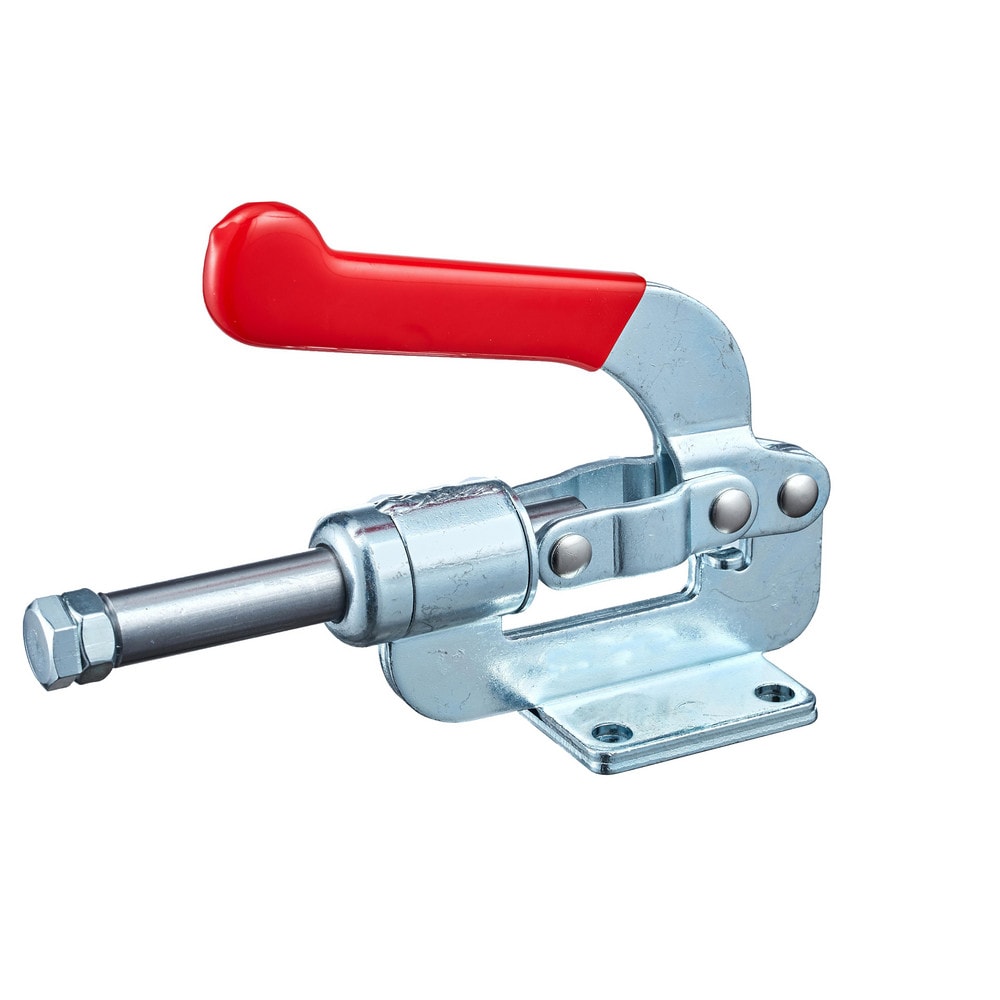 Standard Straight Line Action Clamp: 800 lb Load Capacity, 1.6063" Plunger Travel, Flanged Base, Steel