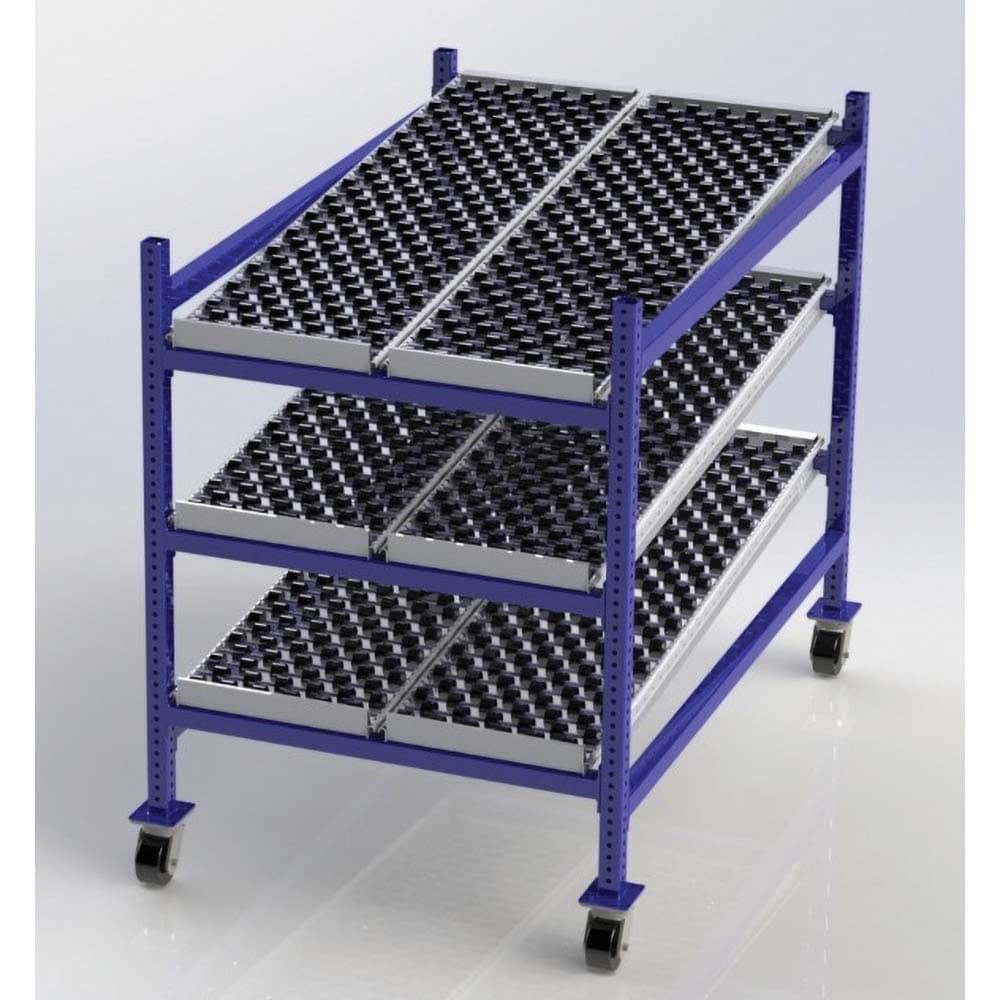 UNEX Manufacturing - 12 Gauge Mobile Gravity Shelving: | MSC Direct