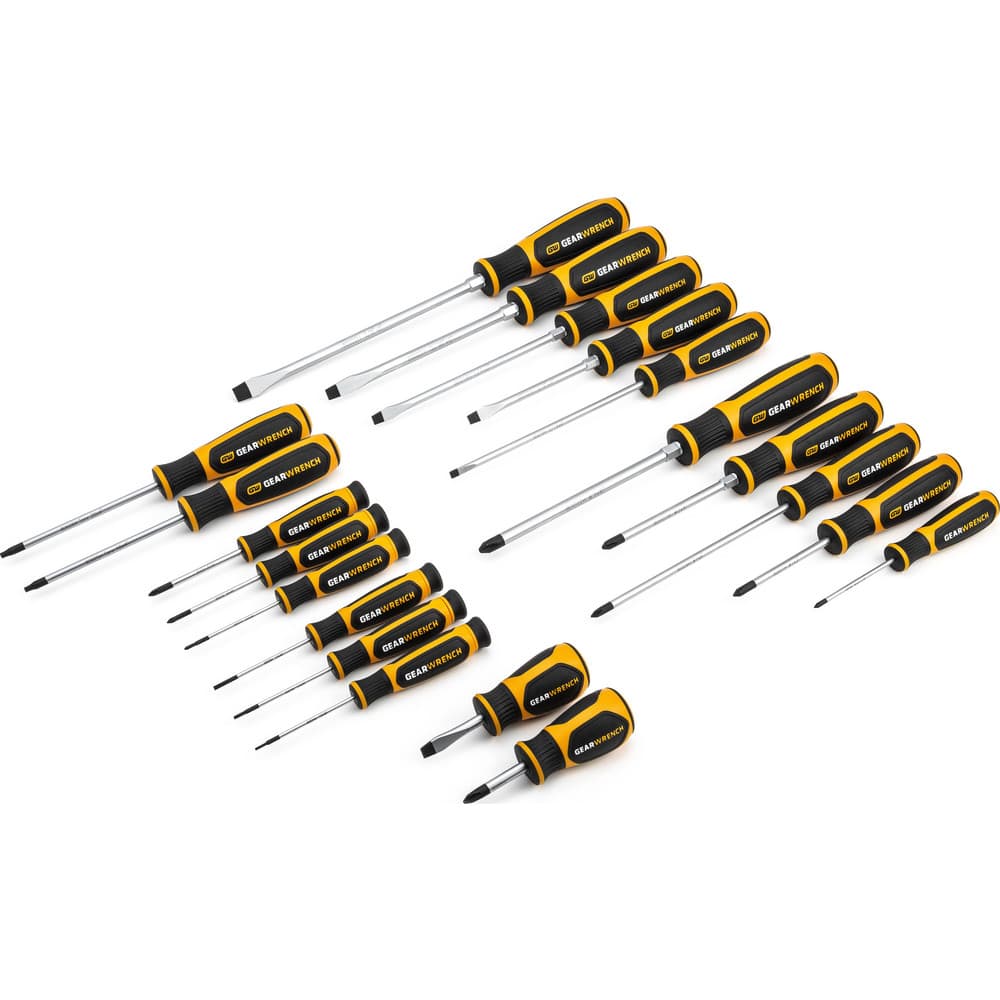 Screwdriver Sets; Screwdriver Types Included: Philips, Slotted, Torx ; Container Type: None ; Torx Size: T15; T20 ; Phillips Point Size: #0 - #3 ; Number Of Pieces: 20 ; Insulated: No
