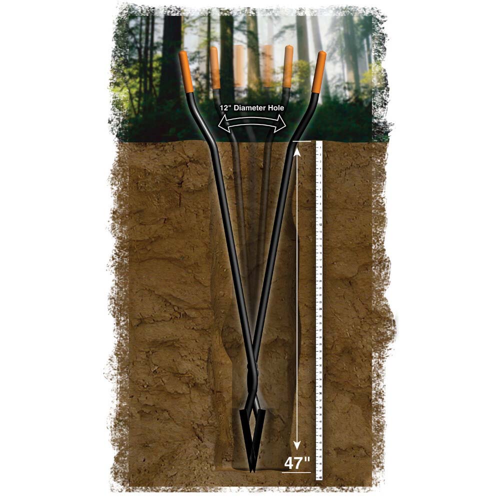 Fiskars Post Hole Digger 9" Blade Height, Round, Steel 12107769