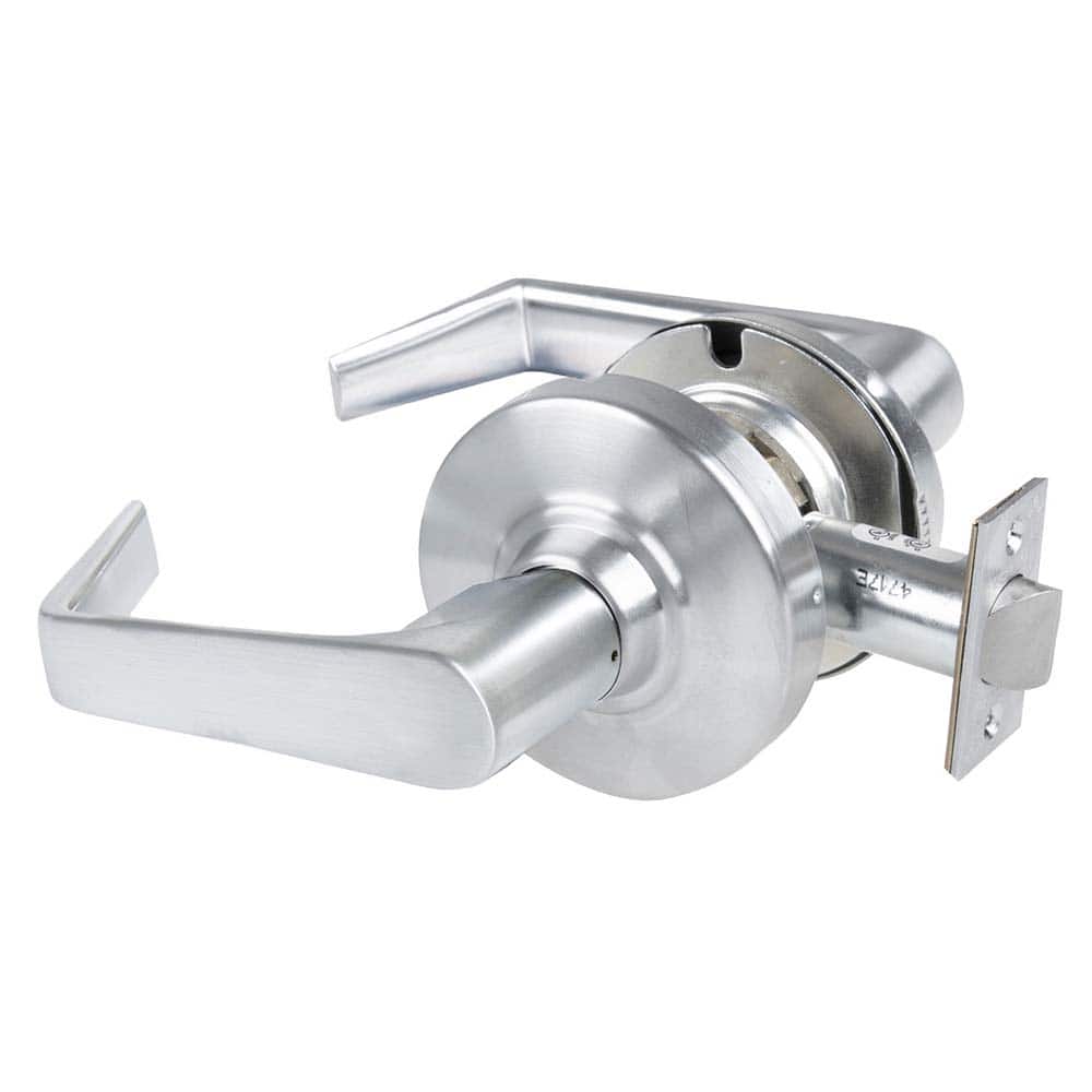 Lever Locksets; Door Thickness: 1 3/8 - 1 3/4; Key Type: Keyless; Back Set: 2-3/4; For Use With: Commerical installation; Finish/Coating: Satin Chrome; Material: Brass; Material: Brass; Door Thickness: 1 3/8 - 1 3/4; Lockset Grade: Grade 2; Cylinder Type: