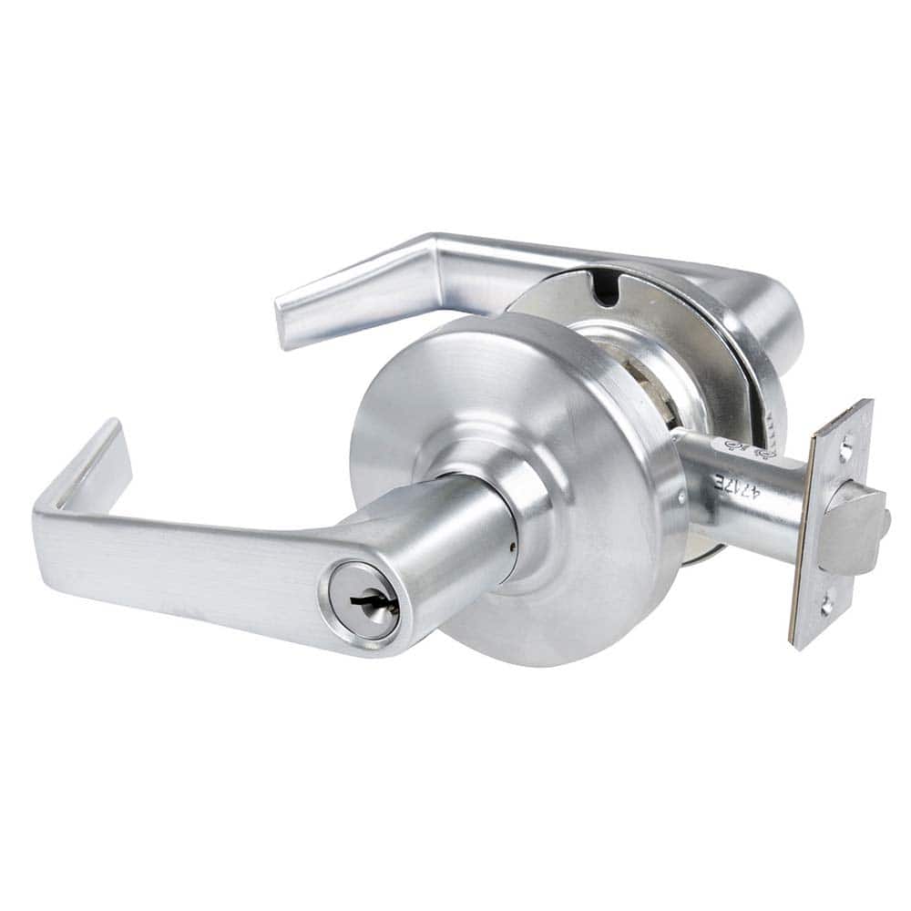 Lever Locksets; Door Thickness: 1 3/8 - 1 3/4; Key Type: Keyed Alike; Back Set: 2-3/4; For Use With: Commerical installation; Finish/Coating: Satin Chrome; Material: Brass; Material: Brass; Door Thickness: 1 3/8 - 1 3/4; Lockset Grade: Grade 2; Cylinder T
