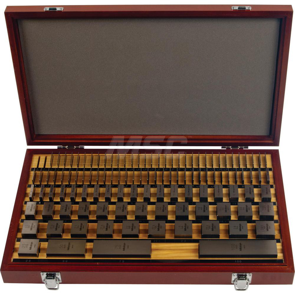 Mitutoyo Gage Block Set 112 Pc, AS2 Grade, Steel MSC Direct