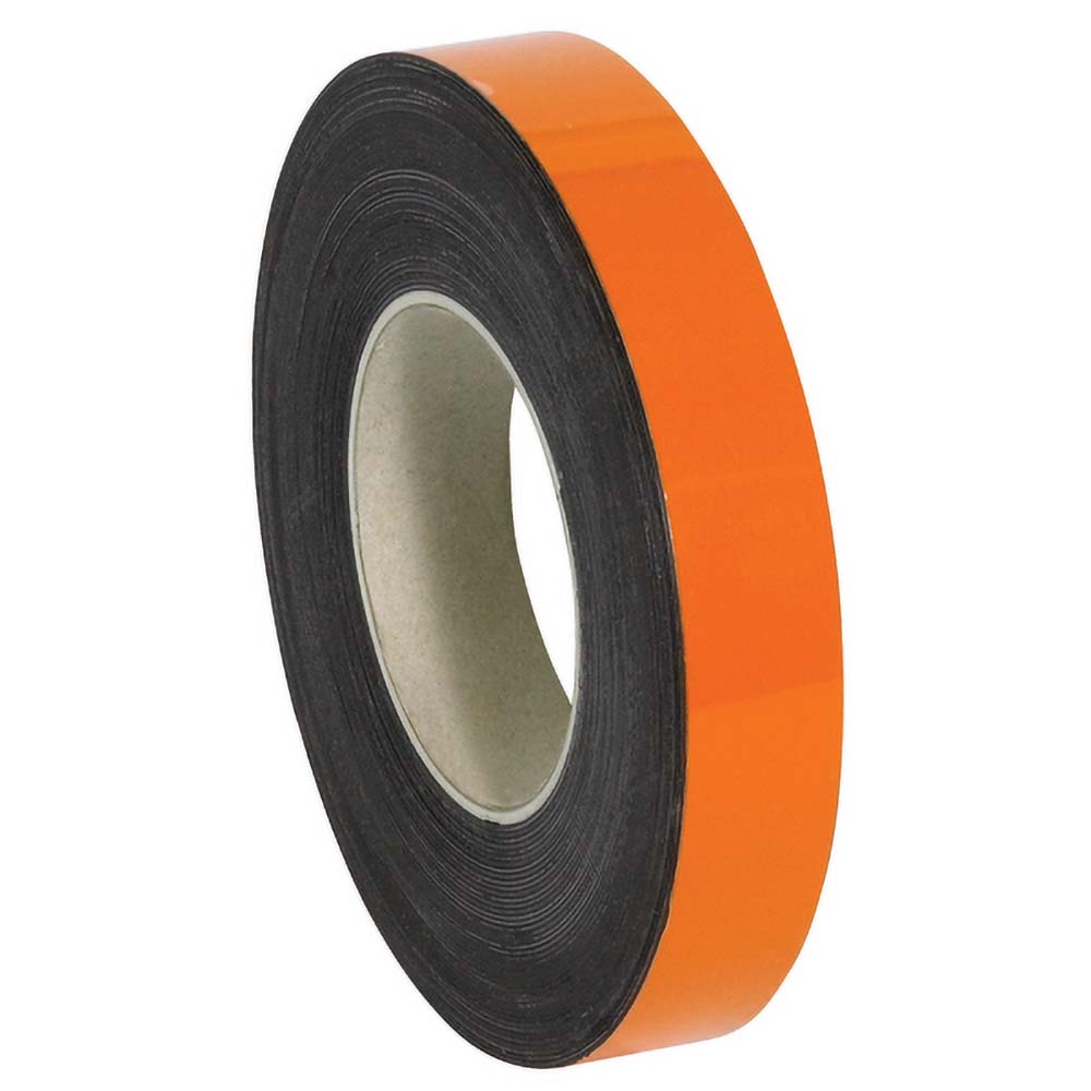 Warehouse Labels, Magnetic Rolls, 1" x 50', Orange, 1/Case
