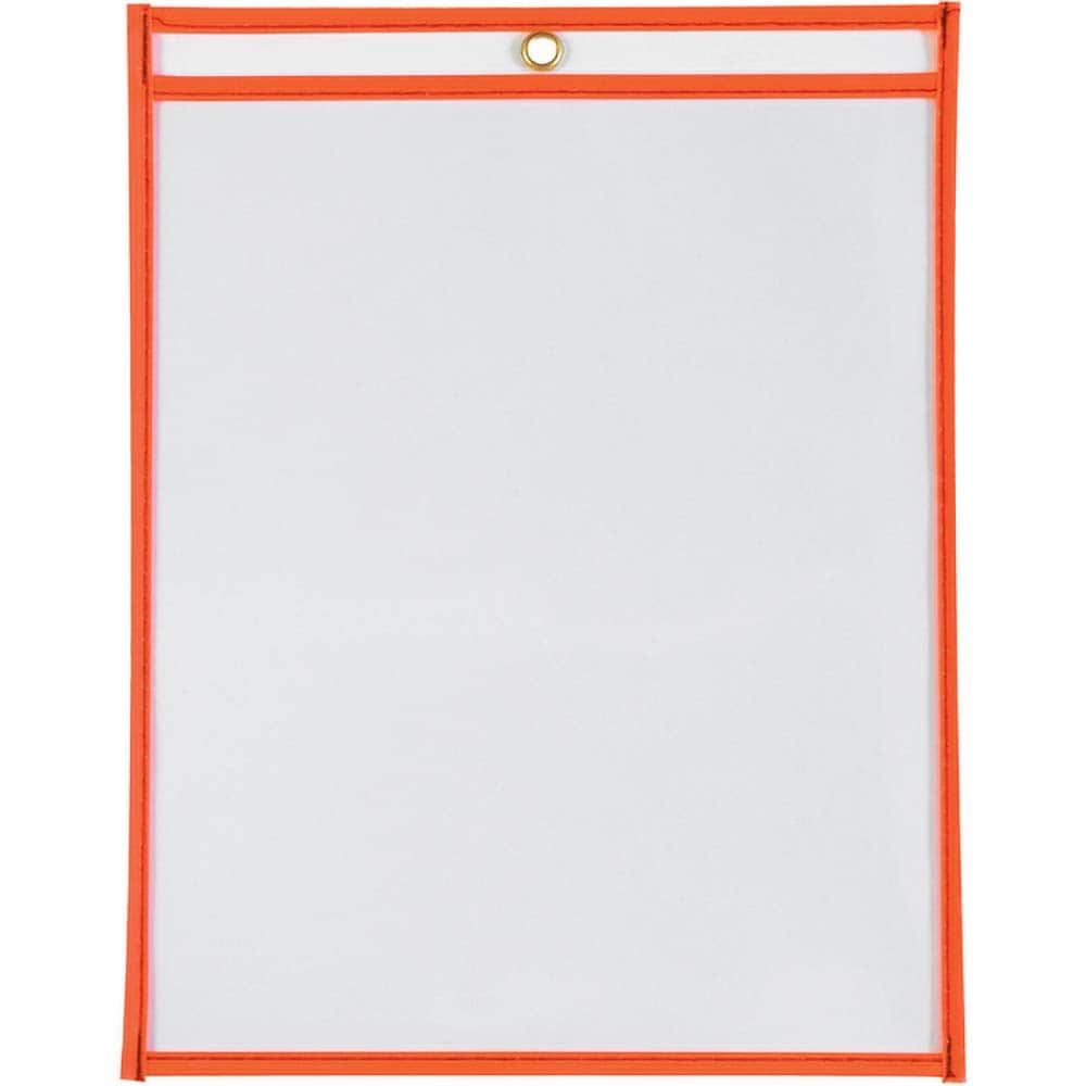 15 Pc Job Ticket Holder: Neon Orange