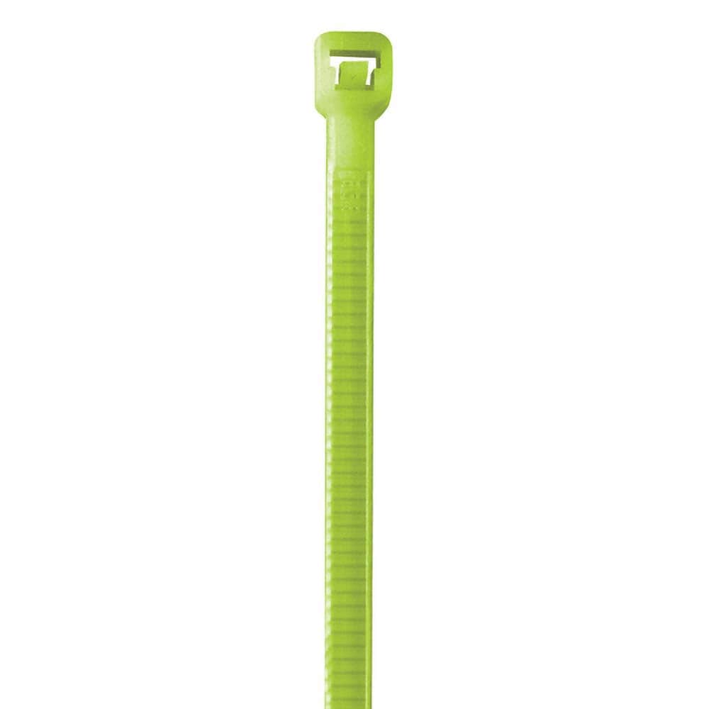 Polybag Tape & Ties; Type: Cable Ties ; Overall Length (Inch): 8 ; Width (Inch): 0.14 ; Color: Fluorescent Green