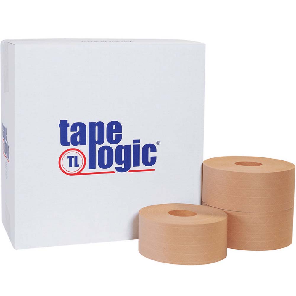 Packing Tape: 375' Long, Water-Activated Adhesive - Fiberglass