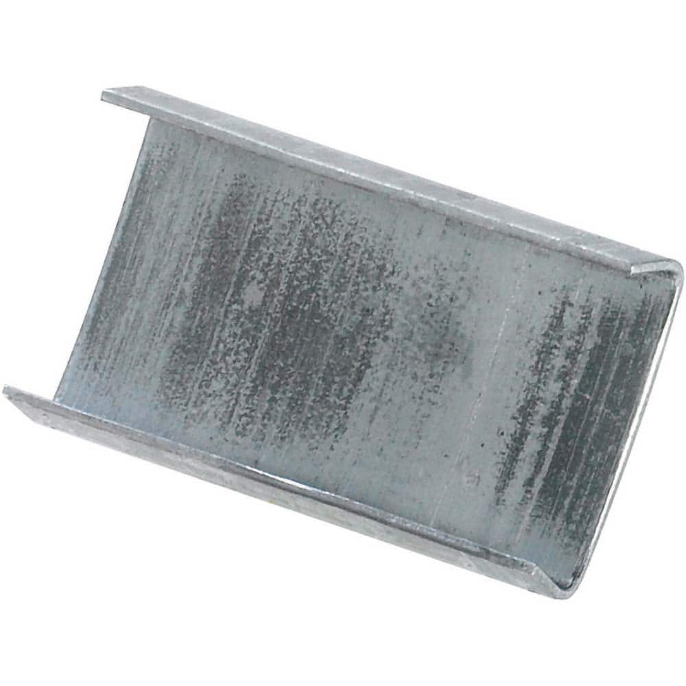 Steel Strapping Seals, Open/Snap On Regular Duty, 5/8", Silver, 5000/Case
