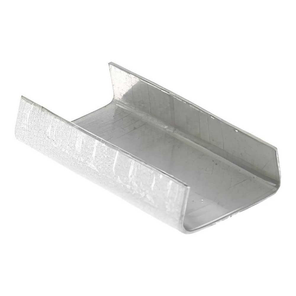 Steel Strapping Seals, Open/Snap On Regular Duty, 1/2", Silver, 5000/Case