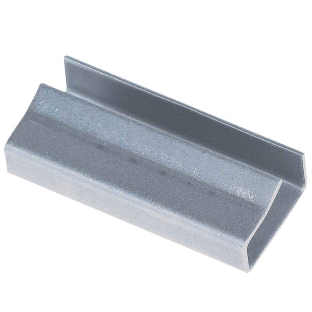 Value Collection PS1210SEAL Metal Poly Strapping Seals, Open/Snap On, 1/2, Silver, 1000/Case 