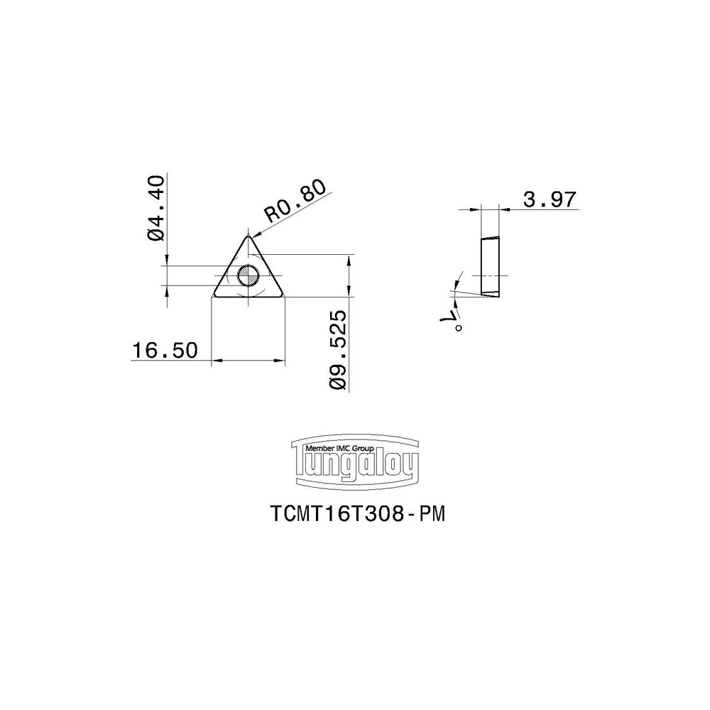 Tungaloy - Turning Insert: TCMT16T308-PM T9215, Carbide | MSC Direct