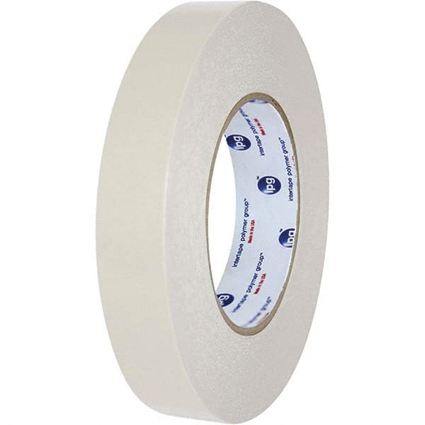 White Double-Sided Paper Tape: 48 mm Wide, 55 m Long, 3.2 mil Thick, Acrylic Adhesive