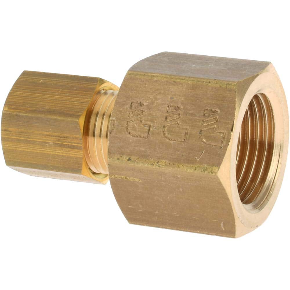 6 X BRASS 10mm x 8mm COMPRESSION PIPE FITTING STRAIGHT REDUCER CONNECTORS 