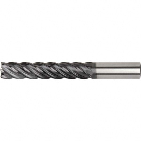 Kennametal 6764472 Corner Radius End Mill: 1/2" Dia, 2-1/2" LOC, 0.03" Radius, 5 Flutes, Solid Carbide Image