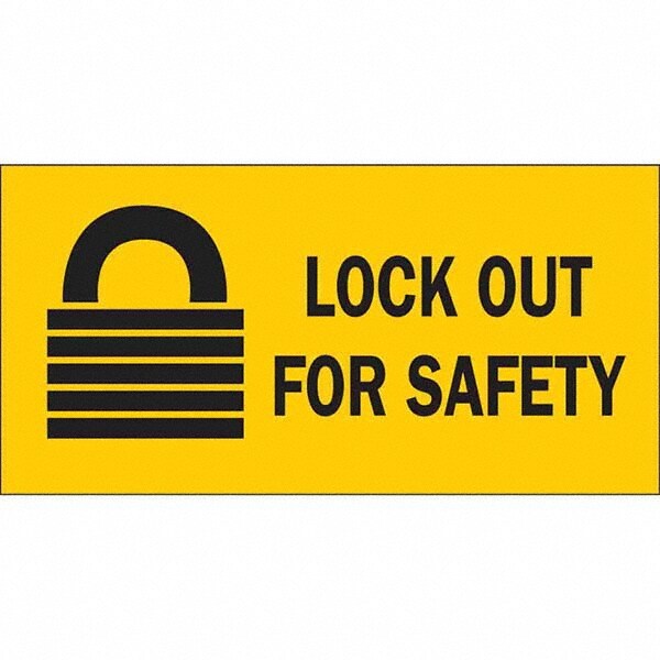 Sign: Rectangle, "Lock Out For Safety"