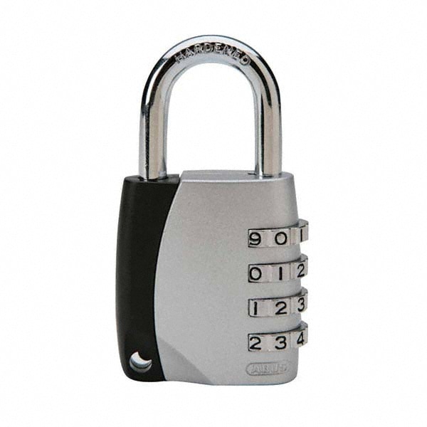 Lockout Padlock: Keyed Different, Steel, Steel Shackle, Black & Silver