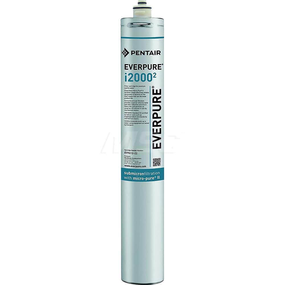 Pentair Everpure EV9612-22 Plumbing Cartridge Filter: 3-1/2" OD, 20-3/4" Long, 0.5 micron, Activated Carbon 