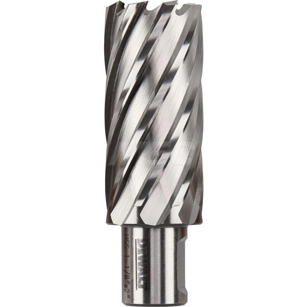 Annular Cutter: 1-1/8" Dia, 2" Depth of Cut, High Speed Steel