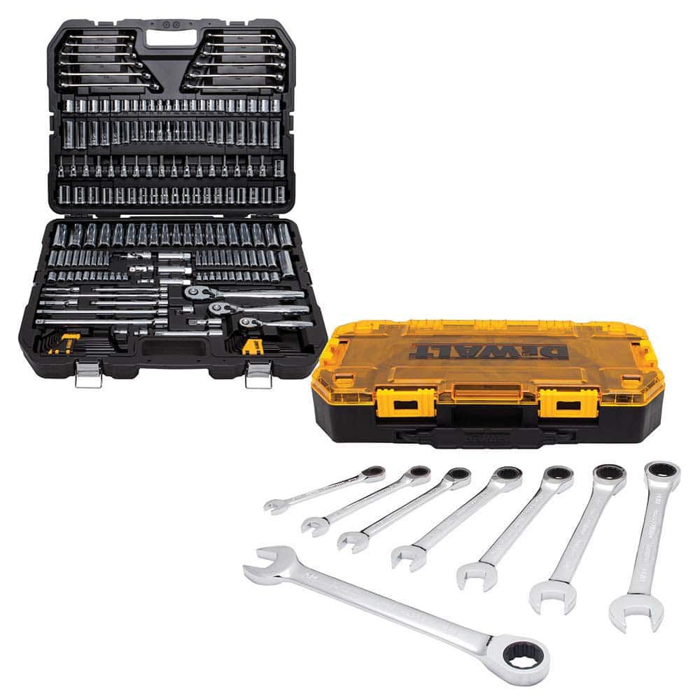 DeWALT Combination Hand Tool Set: 1/4″ 3/8″  1/2″ Drive 12370581 MSC  Industrial Supply