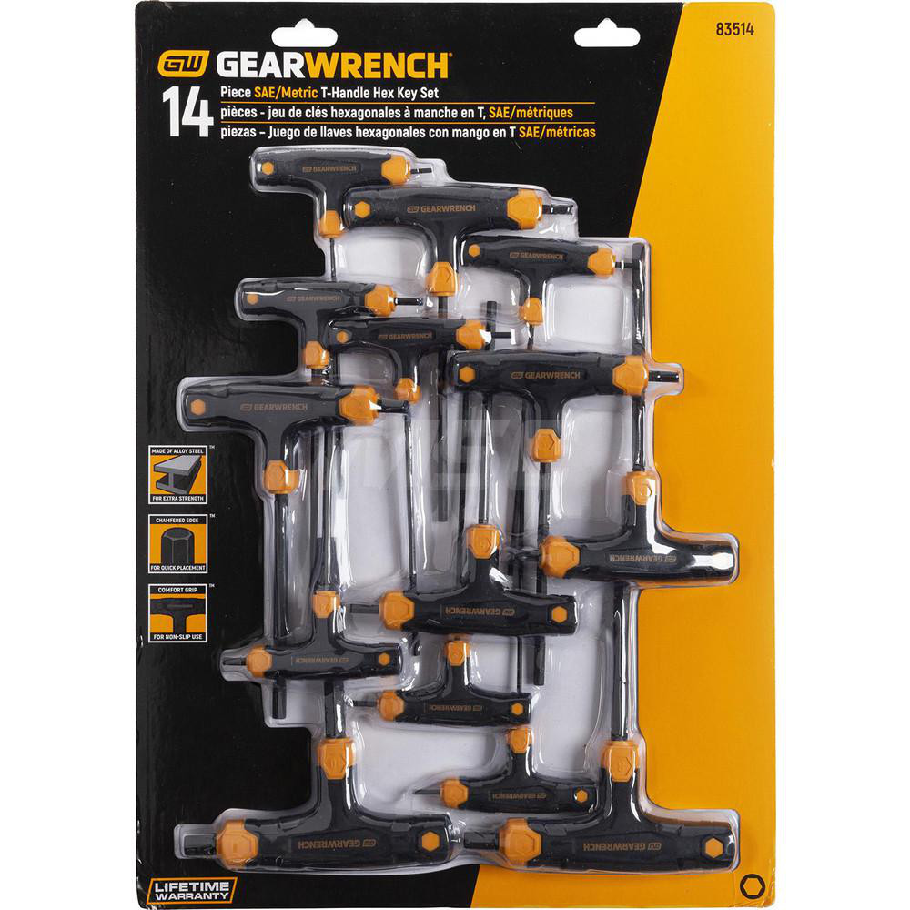 GEARWRENCH Hex Key Sets; Tool Type Hex; Handle Type THandle
