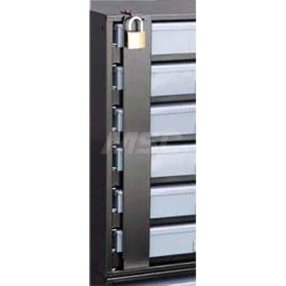Cabinet Components & Accessories; Type: Lock Bar System ; For Use With: PL-6DH-Rack ; Color: Black ; Material: Steel ; Width (Inch): 2-5/8 ; Depth (Inch): 1/2
