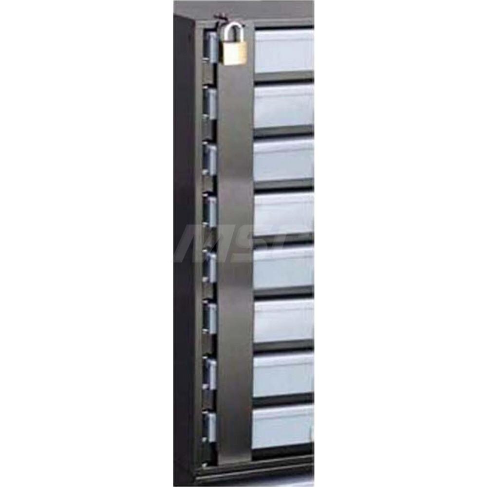 Cabinet Components & Accessories; Type: Lock Bar System ; For Use With: 8DH-M Rack ; Color: Black ; Material: Steel ; Width (Inch): 2-5/8 ; Depth (Inch): 1/2