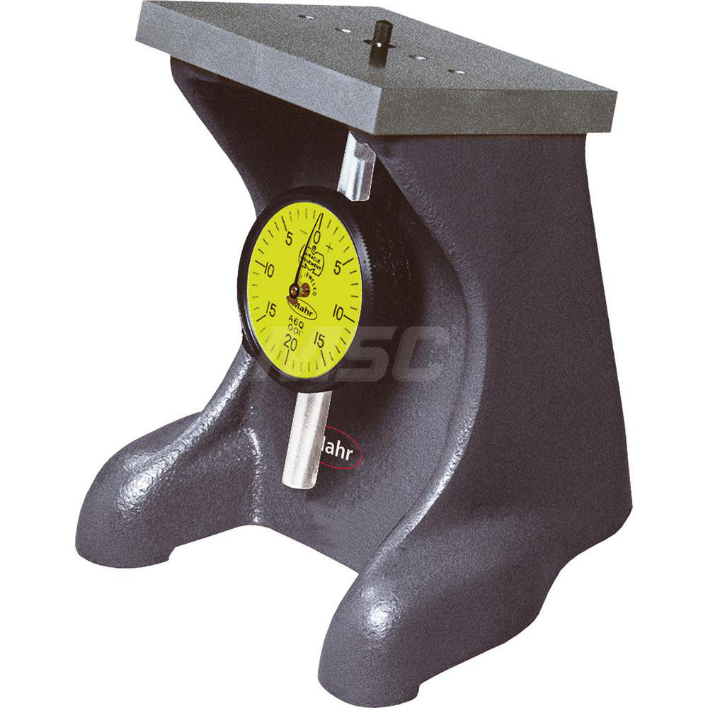 Dial Depth Gages; Maximum Measurement (Inch): 1; Maximum Measurement (mm): 25; Graduation (Decimal Inch): 0.001; Base Length (mm): 4.0000; Base Length (Inch): 4.0000; Calibrated: No; Traceability Certification Included: None; Material: Hardened Steel; Includes Hook: No; Dial Face Color: Yellow