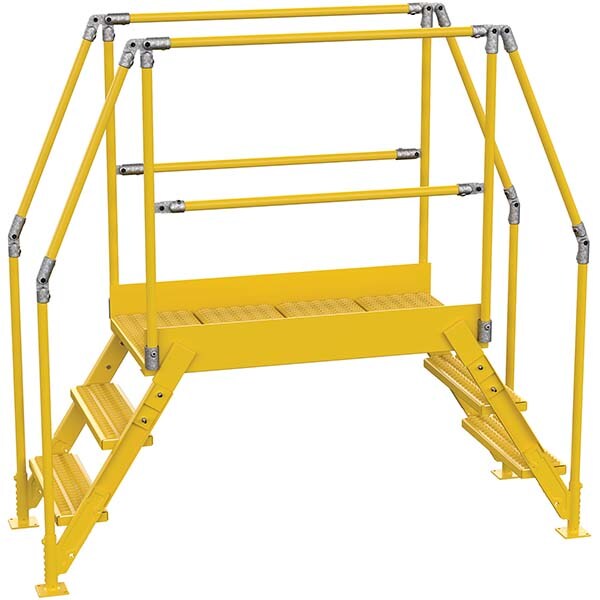 Vestil - 3-Step Steel Crossover Bridge Platform: 500 lb Capacity, 23-1/ ...