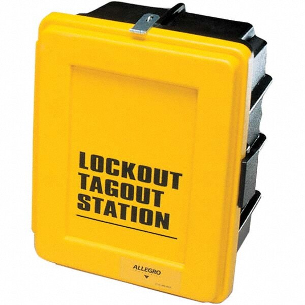 Lockout Centers & Stations; Equipped or Empty: Empty ; Maximum Number of Locks: 1 ; Board Coating: None ; Features: (3) Shelves; Indoor/Outdoor Use; Locking Hasp