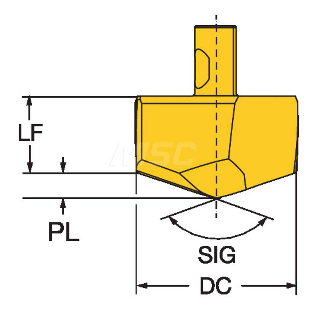 Sandvik Coromant Replaceable Drill Tips 870180018PM 4334, 0.7087" Dia, 18.00 mm Dia, 142