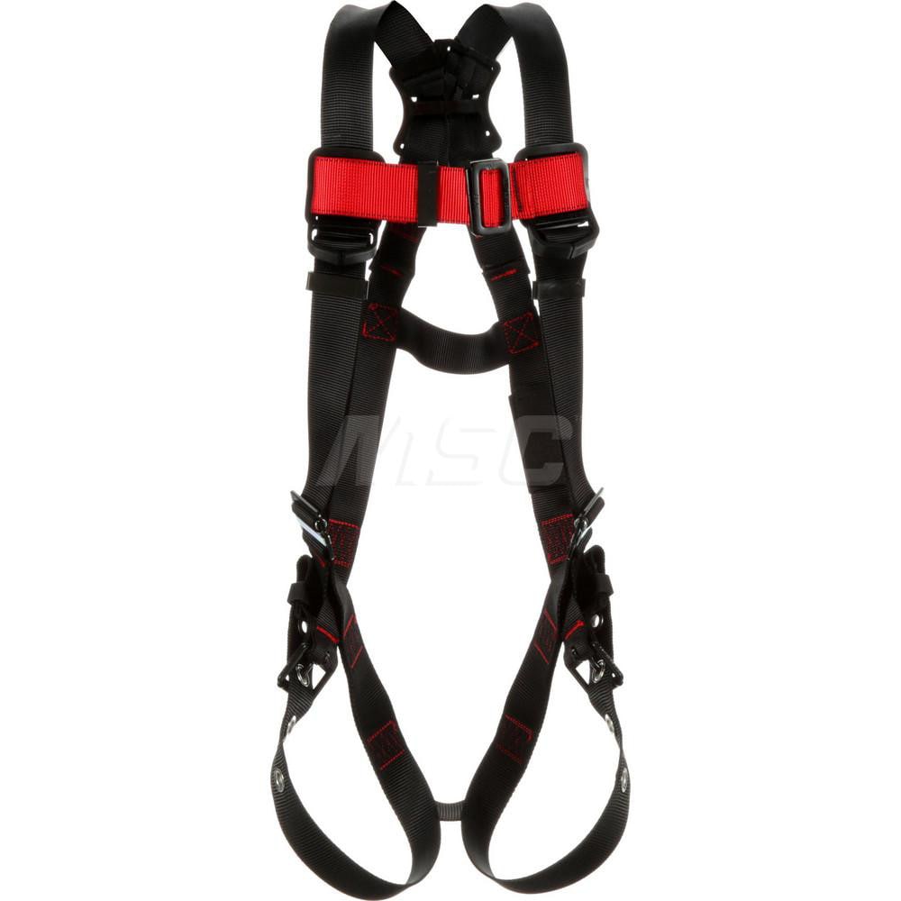 Fall Protection Harnesses: 420 Lb, Vest Style, Size 2X-Large, For General Industry, Polyester, Back