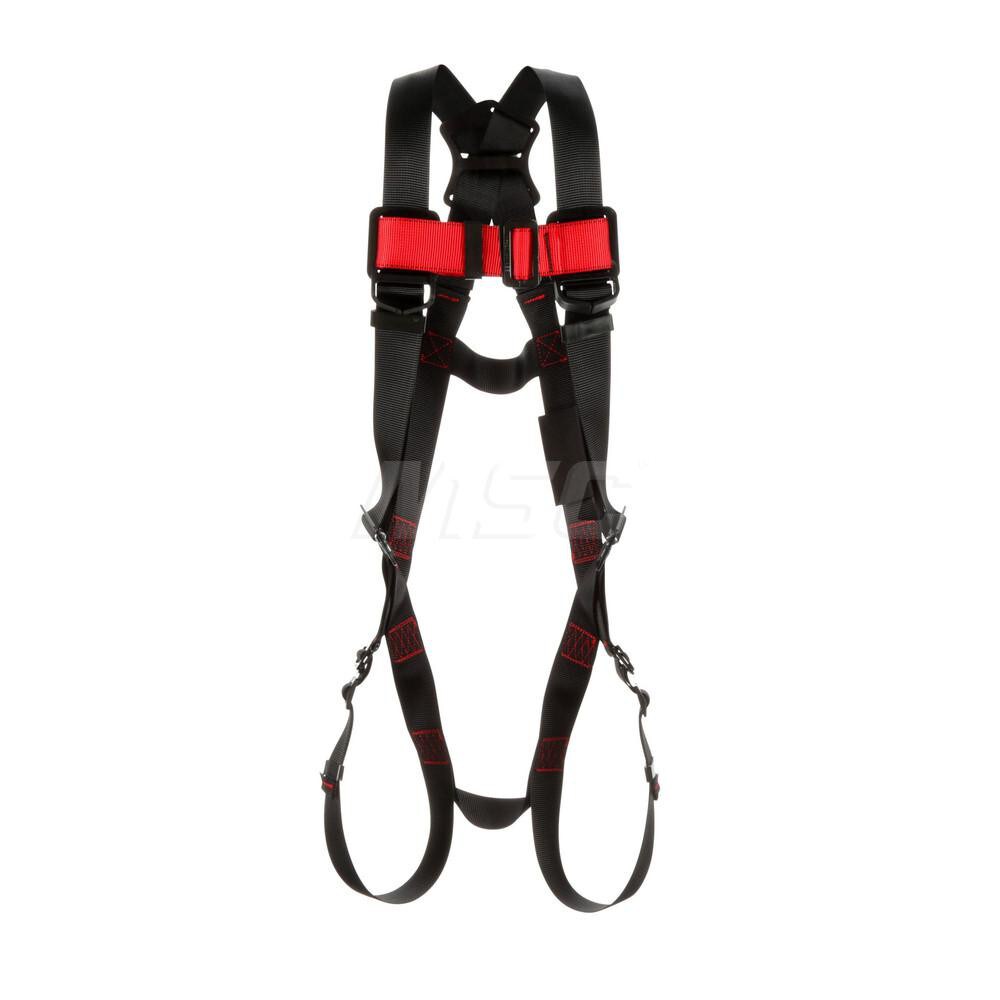 Fall Protection Harnesses: 420 Lb, Vest Style, Size 2X-Large, For General Industry, Polyester, Back