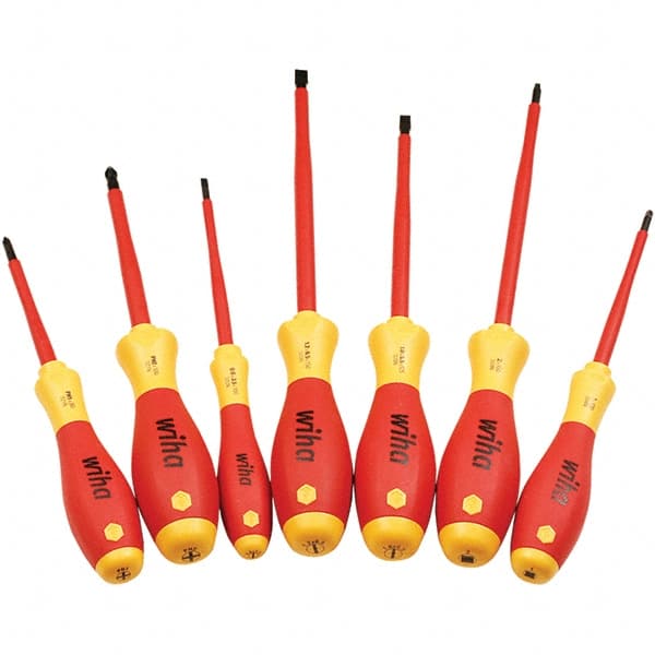 Wiha 32092 6 Piece Insulated Slotted and Phillips Screwdriver Set 10,000 Volt Te