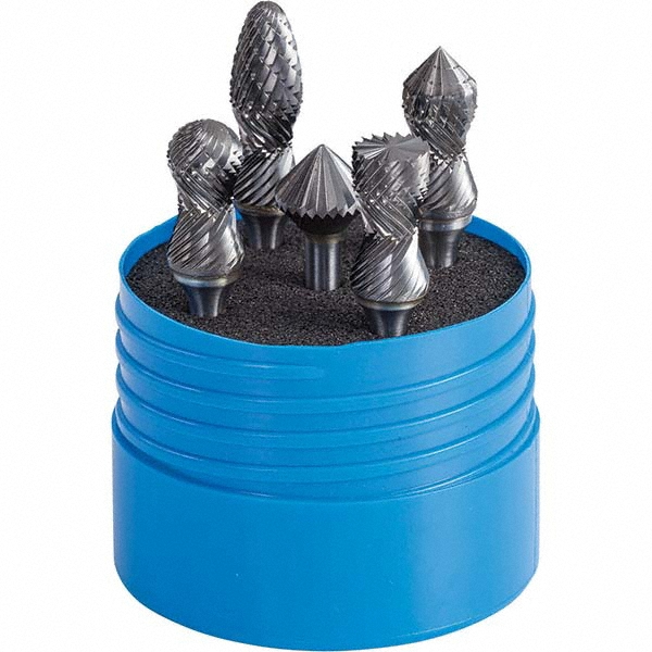 SGS Pro - 5 Pc Double Cut Burr Set with Combi/90° Cone, Rad/Ball