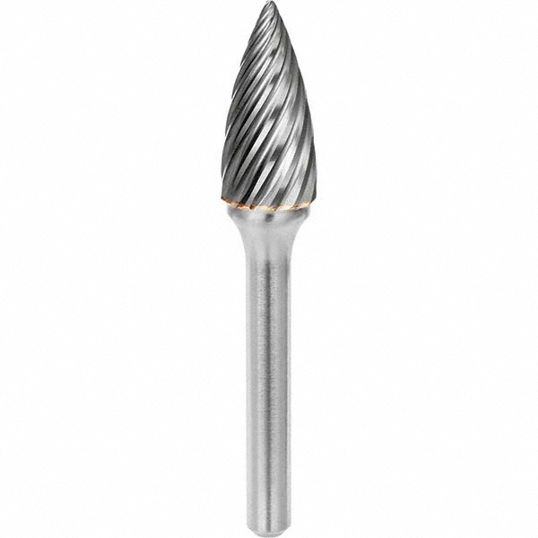 SGS Pro 2, 5/16" Cut Diam, 1/4" Shank Diam, Tungsten Carbide Inox Cut Pointed Tree Burr - 2-1/2" OAL | Part #19178